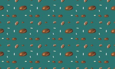 Farklı aksesuarlara sahip renkli arkaplan