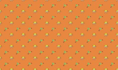 Farklı aksesuarlara sahip renkli arkaplan