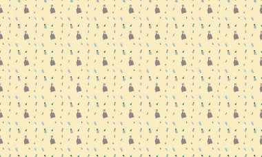 Farklı aksesuarlara sahip renkli arkaplan