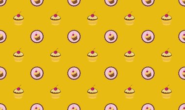 Farklı aksesuarlara sahip renkli arkaplan