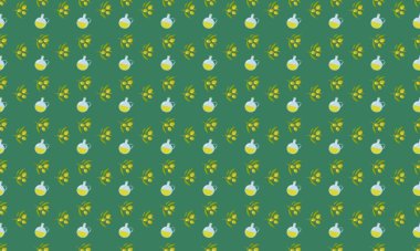 Farklı aksesuarlara sahip renkli arkaplan