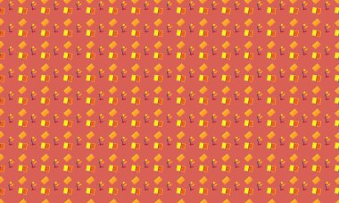 Farklı aksesuarlara sahip renkli arkaplan