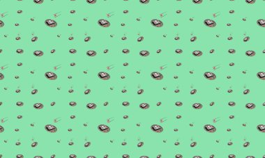 Farklı aksesuarlara sahip renkli arkaplan