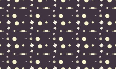 Farklı aksesuarlara sahip renkli arkaplan