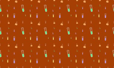 Farklı aksesuarlara sahip renkli arkaplan