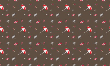 Farklı aksesuarlara sahip renkli arkaplan