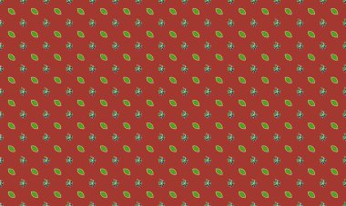 Farklı aksesuarlara sahip renkli arkaplan