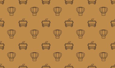 Farklı aksesuarlara sahip renkli arkaplan