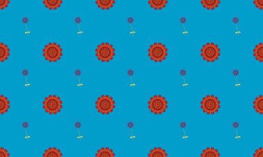 Farklı aksesuarlara sahip renkli arkaplan