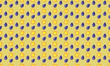 Farklı aksesuarlara sahip renkli arkaplan