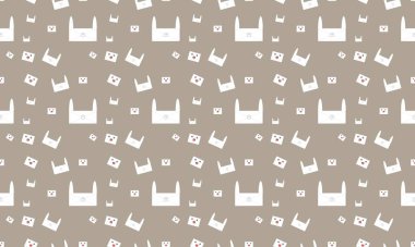 Farklı aksesuarlara sahip renkli arkaplan