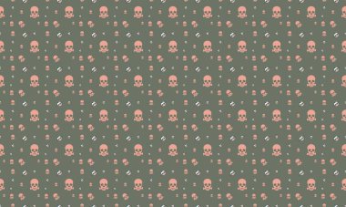 Farklı aksesuarlara sahip renkli arkaplan