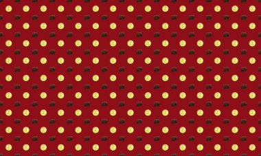 Farklı aksesuarlara sahip renkli arkaplan