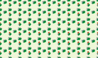 Farklı aksesuarlara sahip renkli arkaplan