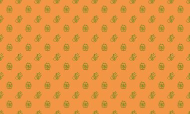 Farklı aksesuarlara sahip renkli arkaplan