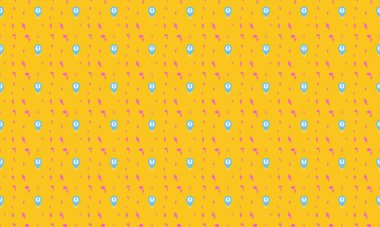 Farklı aksesuarlara sahip renkli arkaplan