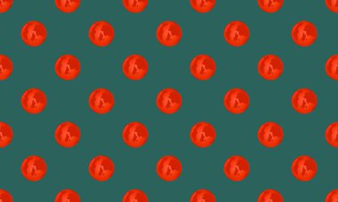 Farklı aksesuarlara sahip renkli arkaplan