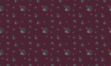 Farklı aksesuarlara sahip renkli arkaplan