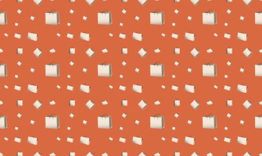 Farklı aksesuarlara sahip renkli arkaplan