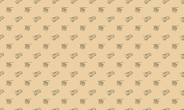 Farklı aksesuarlara sahip renkli arkaplan