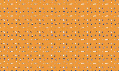 Farklı aksesuarlara sahip renkli arkaplan