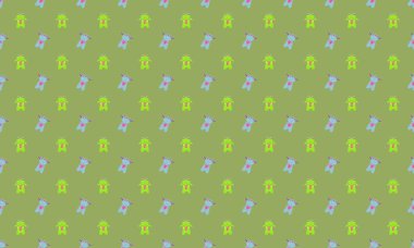 Farklı aksesuarlara sahip renkli arkaplan