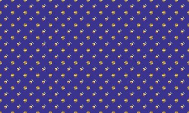 Farklı aksesuarlara sahip renkli arkaplan