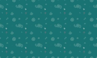 Farklı aksesuarlara sahip renkli arkaplan