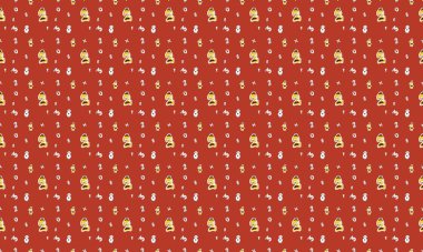 Farklı aksesuarlara sahip renkli arkaplan