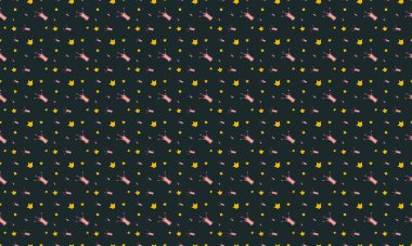 Farklı aksesuarlara sahip renkli arkaplan