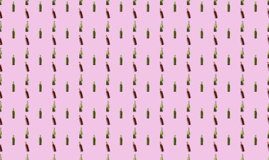 Farklı aksesuarlara sahip renkli arkaplan