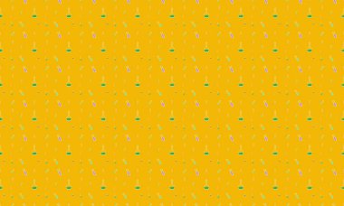 Farklı aksesuarlara sahip renkli arkaplan