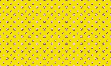 Farklı aksesuarlara sahip renkli arkaplan