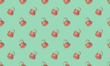 Farklı aksesuarlara sahip renkli arkaplan