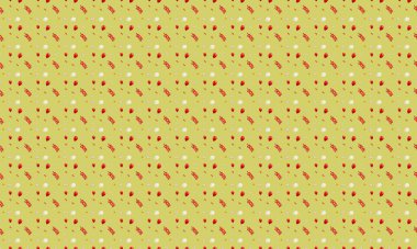 Farklı aksesuarlara sahip renkli arkaplan