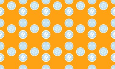 Farklı aksesuarlara sahip renkli arkaplan