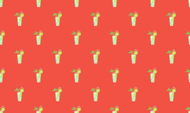 Farklı aksesuarlara sahip renkli arkaplan