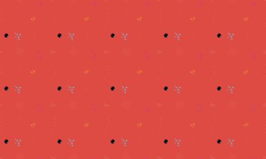 Farklı aksesuarlara sahip renkli arkaplan