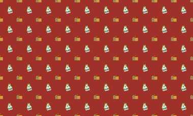 Farklı aksesuarlara sahip renkli arkaplan