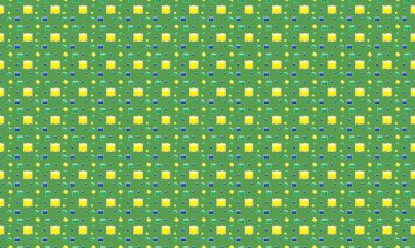 Farklı aksesuarlara sahip renkli arkaplan