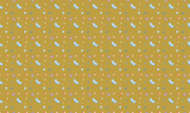 Farklı aksesuarlara sahip renkli arkaplan