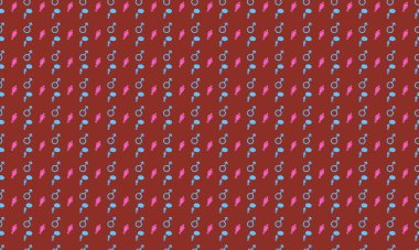 Farklı aksesuarlara sahip renkli arkaplan