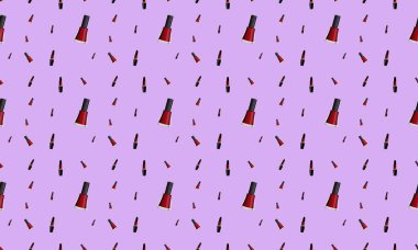 Farklı aksesuarlara sahip renkli arkaplan