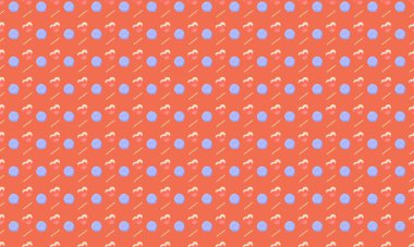 Farklı aksesuarlara sahip renkli arkaplan