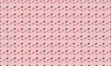 Farklı aksesuarlara sahip renkli arkaplan