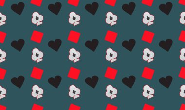 Farklı aksesuarlara sahip renkli arkaplan