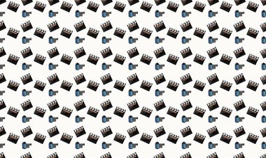 Farklı aksesuarlara sahip renkli arkaplan