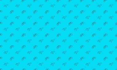 Farklı aksesuarlara sahip renkli arkaplan