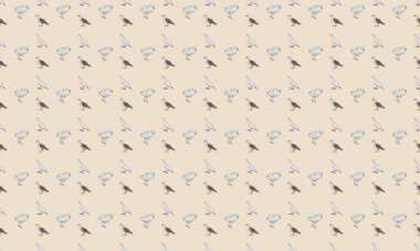 Farklı aksesuarlara sahip renkli arkaplan