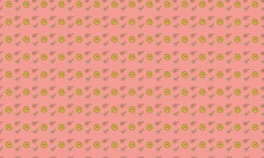 Farklı aksesuarlara sahip renkli arkaplan